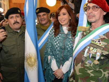 Cristina Fern&aacute;ndez, en el acto en memoria de los ca&iacute;dos en la guerra de las Malvinas el pasado 2 de abril.