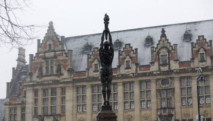 Monument a Ferrer i Guàrdia a Brussel·les.
