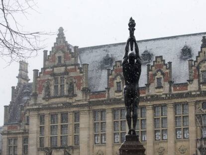 Monument a Ferrer i Guàrdia a Brussel·les.
