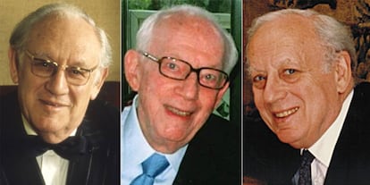 Los hermanos Sackler: Arthur, Raymond y Mortimer.