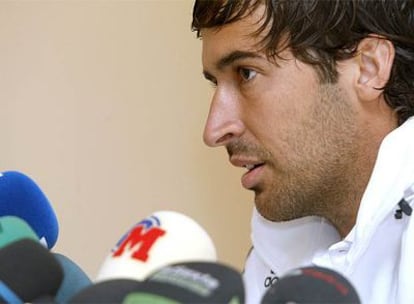 Raúl, durante la rueda de prensa