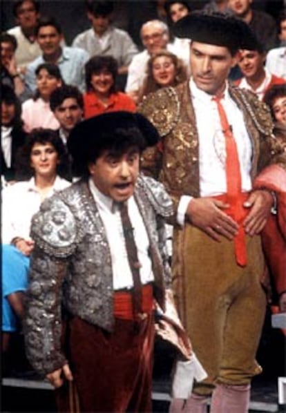 El Pulga y El Linterna, en una de sus actuaciones en el 'Un, dos, tres'.