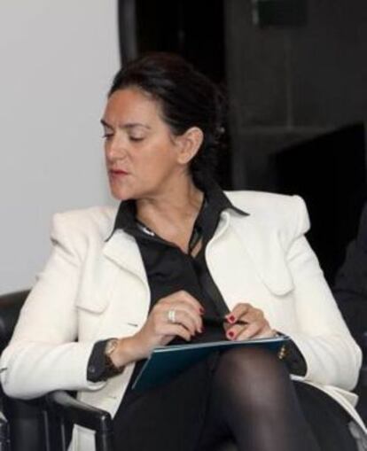 Beatriz García Paesa en una reunión de abogados en Luxemburgo.