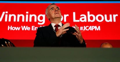 El responsable de Hacienda del Partido Laborista, John McDonnell.