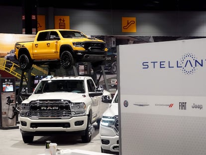 Stellantis shows off their Ram truck lineup at the Chicago Auto Show on February 09, 2023 in Chicago, Illinois.