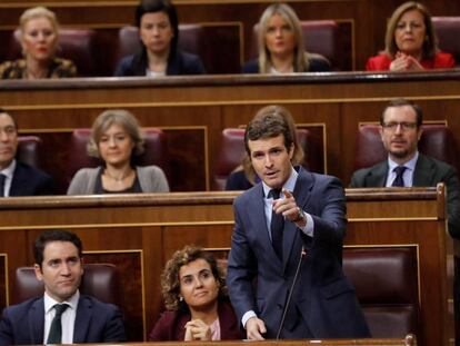 Pablo Casado, en el Congreso de los diputados. 