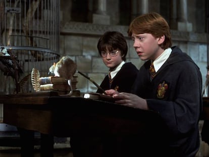 Daniel Radcliffe y Rupert Grint en una escena del film 'Harry Potter y la cámara secreta'.