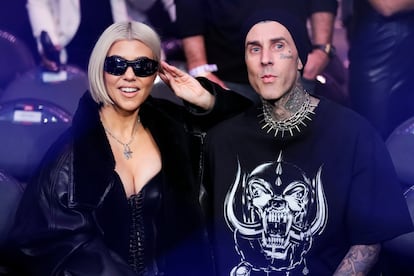 Kourtney Kardashian Travis Barker, el 4 de 2023 en el T-Mobile Arena de Las Vegas (Nevada).