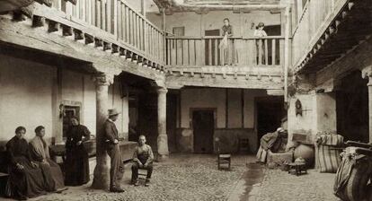 Posada donde Cervantes escribió su 'Ilustre fregona', de 1885.