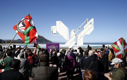 Acto organizado por Podemos Euskadi en San Sebasti&aacute;n para celebrar el Aberri Eguna.