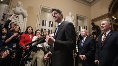 O líder republicano da Câmera de Representantes, Paul Ryan, nesta terça-feira.