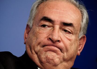Dominique Strauss- Khan, exdirector gerente del FMI, en una rueda de prensa en 2008.