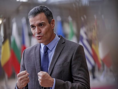 El presidente del Gobierno, Pedro Sánchez, en la cumbre de la UE en Bruselas el pasado 15 de octubre.