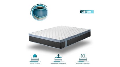 Cecotec Flow PureVital 4990 - Colchón viscoelástico (105 × 190 cm)