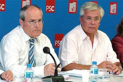José Montilla y Joan Clos, durante una reunión de la ejecutiva del PSC.