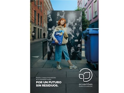 Una imagen de la campaña promocional 'Movimiento imparable', de la organización Ecoembes.