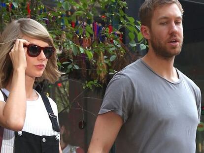 Taylor Swift y Calvin Harris, en Nueva York.