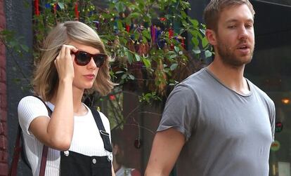 Taylor Swift y Calvin Harris, en Nueva York.