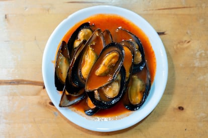 Mejillones Tiberios del bar Bambú (Zamora).