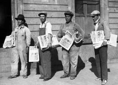 Voceadores en la Ciudad de México.