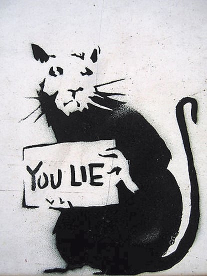 <b>Una rata obra de Bansky, el grafitero británico más famoso</b>