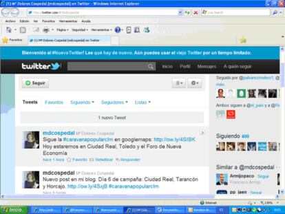 Twitter de María Dolores de Cospedal.