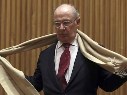 Rodrigo Rato en una comparecencia en el Congreso de los Diputados.