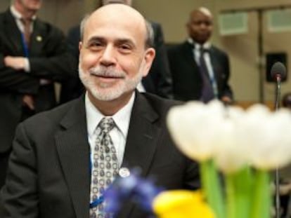 El presidente de la Reserva Federal, Ben Bernanke, en la reunión del FMI y el Banco Mundial el pasado 21 de abril.