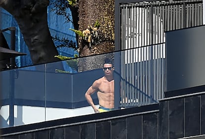 Cristiano Ronaldo en su casa de Funchal, en Madeira, en 2020.