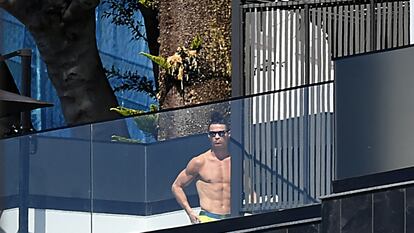 Cristiano Ronaldo en su casa de Funchal, en Madeira, en 2020.