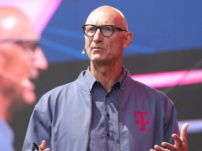 Timotheus Hoettges, CEO de Deutsche Telekom, este martes en Colonia (Alemania).