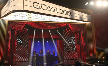 El escenario de los Goya, durante la gala.