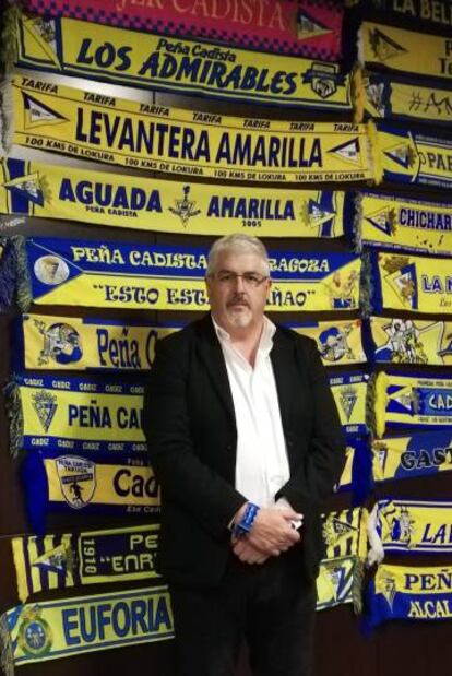 Juan Antonio García, presidente de la federación de peñas del Cádiz CF.