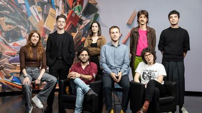 D'esquerra a dreta, Laia Pujol, Pol Vouillamoz, Eloi Creus , Chantal Poch, Guillem Pérez, Oriol Saluleda, Maria Isern, Jun Komura