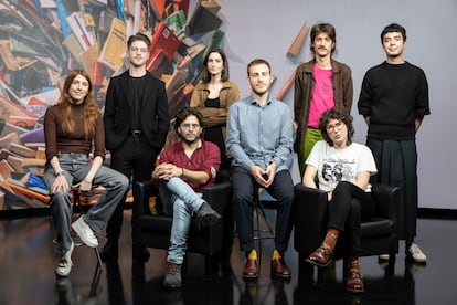 D'esquerra a dreta, Laia Pujol, Pol Vouillamoz, Eloi Creus , Chantal Poch, Guillem Pérez, Oriol Saluleda, Maria Isern, Jun Komura