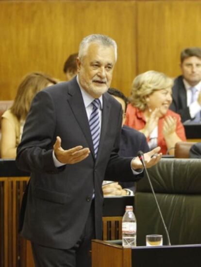 José Antonio Griñán en el Parlamento andaluz.