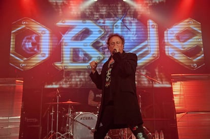 Fortu, durante un concierto de Obús en La Riviera en 2019.