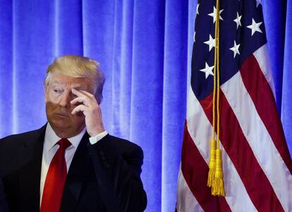 Donald Trump, durante una rueda de prensa en la Trump Tower de Nueva York 