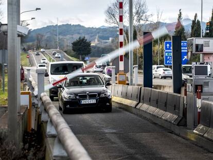 Salida de la autopista AP-7 de Girona Sur