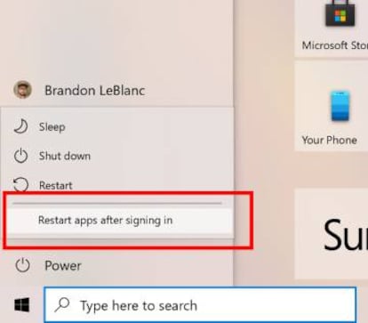 Windows 10 nos dejará reiniciar app sin tener que apagar el ordenador