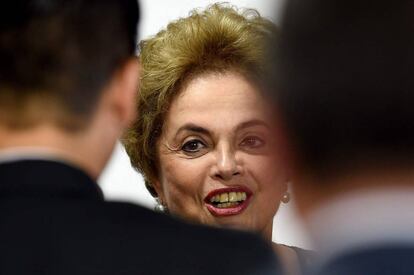 Dilma Rousseff, nesta quarta-feira em Brasília.