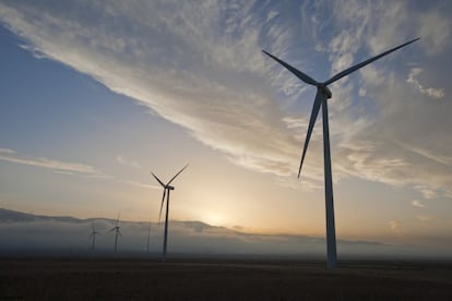 Planta de energ&iacute;a e&oacute;lica en la Calahora (Granada). 