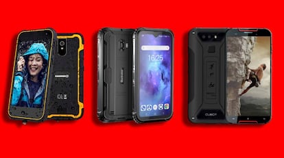 Probamos hasta seis modelos diferentes de móviles todoterreno, como son: el Blackview BV5900, el Crosscall Shark-X3, el Cubot Quest Lite, el Doogee S40 Lite, el myPhone Hammer Active 2 y el Ulefone Armor X5.