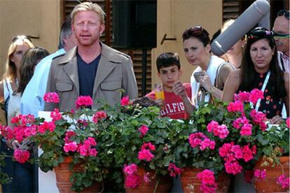 Boris Becker, ayer en Barcelona.