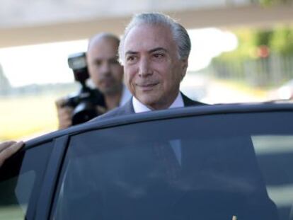 Michel Temer, vice-presidente e l&iacute;der do PMDB, principal aliado do Governo.