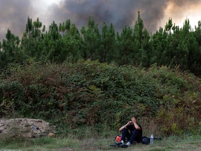Un bosque en llamas en Herm, Francia, el pasado 12 septiembre.