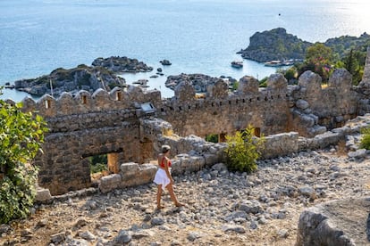 El castillo en el aislado pueblo de Kaleköy.