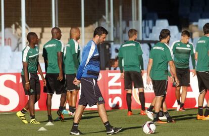 Entrenamiento del Panathinaikos en Bala&iacute;dos.