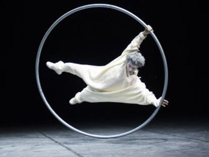 Aim&eacute; Morales, durante su actuaci&oacute;n en el Festival Mundial del Circo del Ma&ntilde;ana, en 2014.
