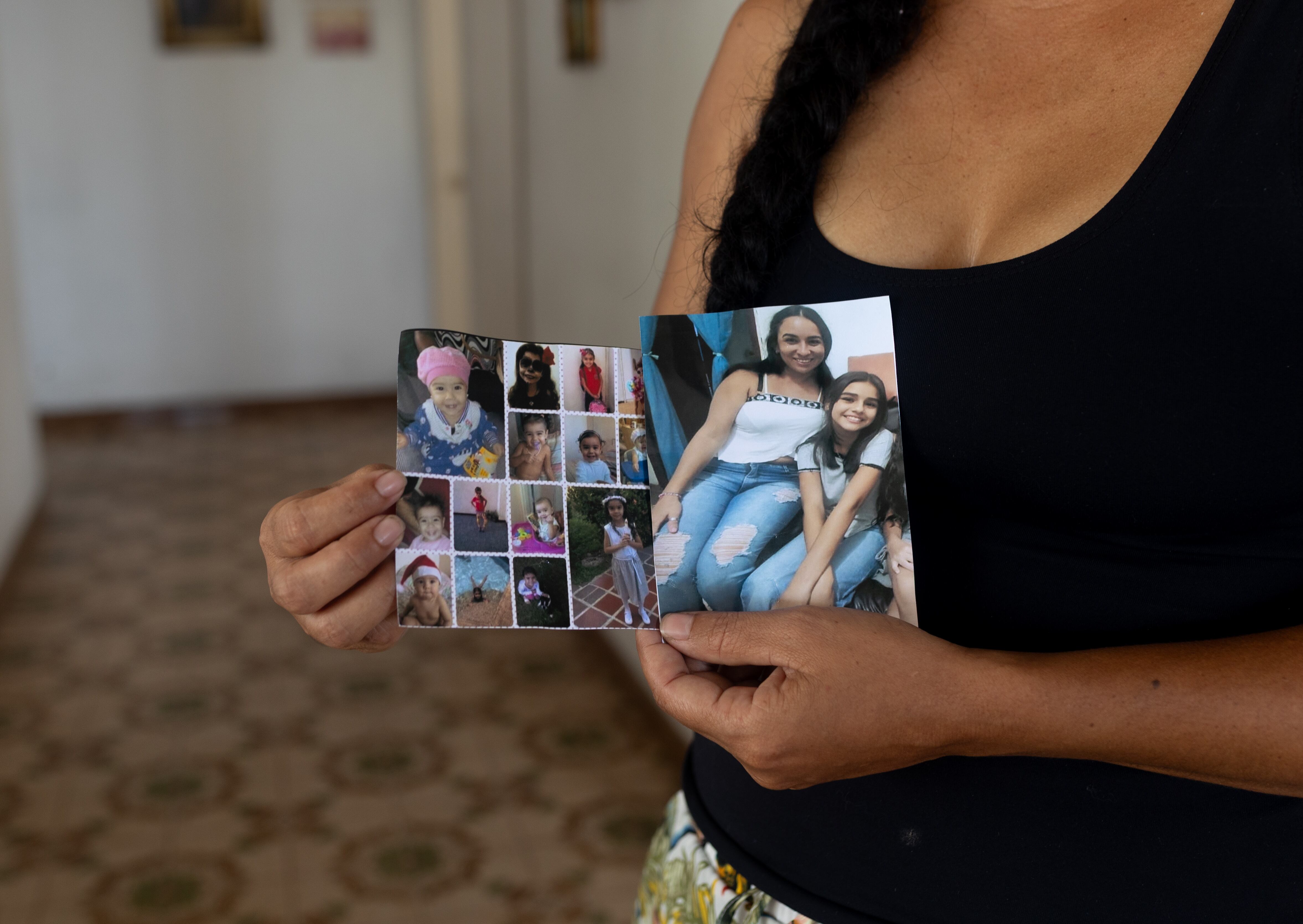 Detalle de fotografías antiguas Angelina Guerra, la única hija de Liliana Figueroa.